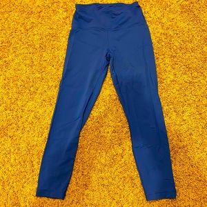 90 Degree legging in cobalt blue. 7/8 length with size medium.
